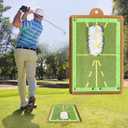 Golf Training Mat for Swing Detection Batting, Premium Golf Impact Mat, Path Feedback Golf Practice Mats, Advanced Golf Hitting Mat for Indoor/Outdoor, Golf Training Aid Equipment