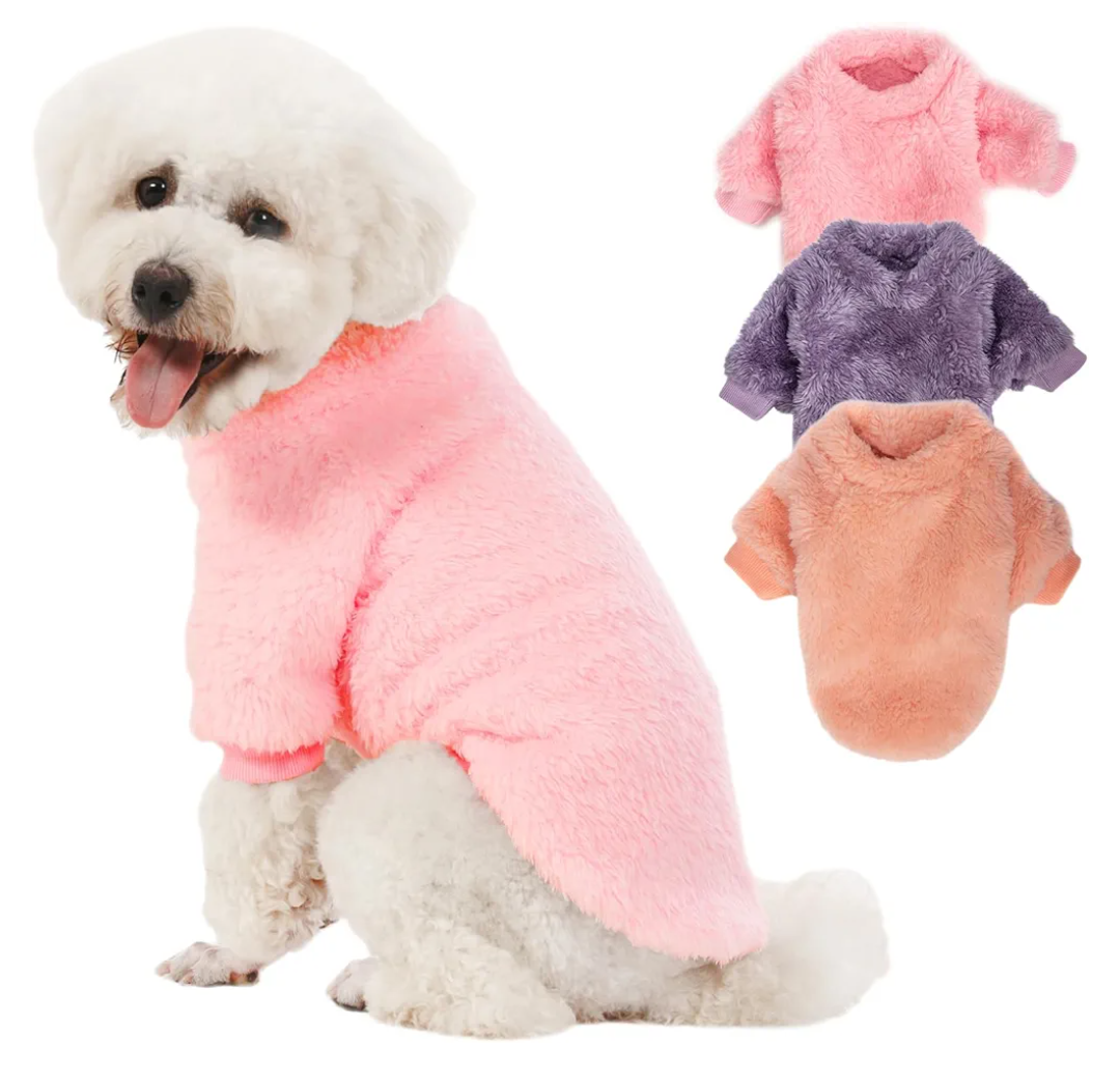 Dog Sweater, 3 Pack Dog Sweaters for Small Dogs, Dog Clothes for Small Dogs Girl Boy, Ultra Soft and Warm Puppy Sweater Dog Coat for Winter Christmas Large