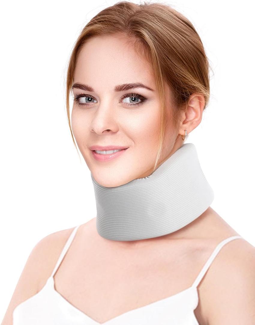Neck Brace for Sleeping,Large Soft Foam Cervical Collar for Neck Pain and Support Relieves Spine Pressure, Universal Wraps Keep Vertebrae Stable for Relief of Cervical Spine Pressure