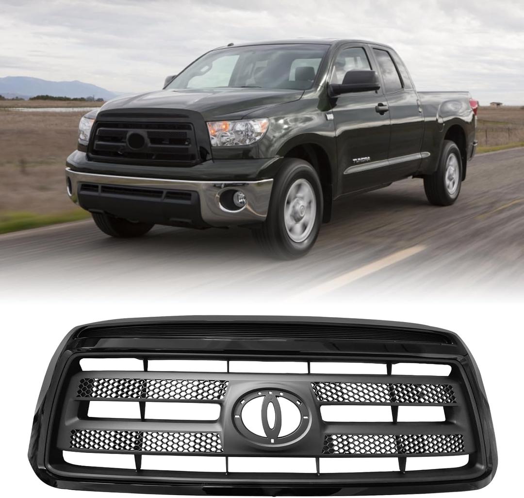Front Bumper Grille For 2010 2011 2012 2013 Toyota Tundra Black Shell With Insert Grill