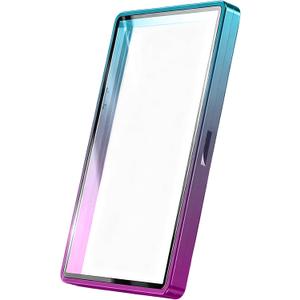 UV-Resistant Magnetic Metal Slab Case for 35pt PSA Graded Cards-High Alumina Glass-Multi-Point Magnetic Lock-Durable Frame-Stackable Design.Gradient Blue-Red