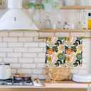 Boho Floral Kitchen Towel Vintage Flower Dish Towel 18 x 28 Inch Hand Drying Tea Towel for Cooking Baking Party Supplies, 2Pcs