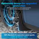 Tesla Model Y Juniper Accessories Mud Flaps 2025-2026 [ Protect Paint,No Drilling] OEM Upgrade Fixed Position: Sturdy PP; Hanging Position: TPV Rubber Plastic for Model Y Juniper (4 Pcs)