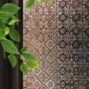 Window Privacy Film, Stained Glass Window Film UV Sun Blocking, Non Adhesive Frosted Static Cling Decorative, Removable and Reusable Window Tint for Home (23.6" x 78.7")