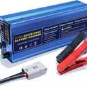 12V High Power Lifepo4 Charger Smart Battery Charger with 0-15V Adjustable Current and Voltage,Portable Power Adapter for 14.6V LiFePO4 Lithium Iron Rechargeable Battery(BU60)