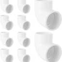 10PCS 1-1/2 PVC Fittings 90 Degree Elbow 2 Way PVC Pipe Fittings Right Angle Elbow PVC Adapter Furniture Build Grade PVC Pipe Adapter Fittings SCH40 PVC Corner Fittings