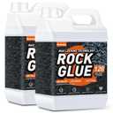 Rock Glue, Mulch Glue 2Gallon Long-Lasting Dries-Clear Strong Pea Gravel Binder for Pebble Fast-Drying Pebble Glue&Gravel Hold Mulch for Landscaping, Pine Straw, Outdoor Strong Stone Hold