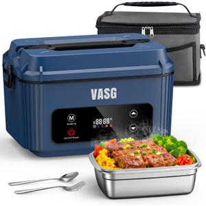 VASG 2026 Upgraded Cordless Heated Lunch Box for Adults, XXL 5.1-Cup Electric Lunch Box with 360 Surround Rapid Heating