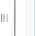 ZMISHIBO 36 Inch Ceiling Fan Downrod with Coupler, 1" Diameter and 36" Height Ceiling Fan Extension Rod with Wires, Downrods Extension for Most of Ceiling Fans, Nickel, Not Threaded-