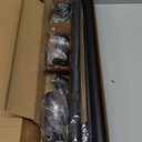 Zeerobee Curtain Rods for Windows 48 to 84, 1 Inch Industrial Wrap Around Black Curtain Rod, Indoor/Outdoor Room Divider Adjustable Drapery Pole, 48"-86"