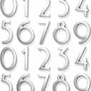 Self Adhesive Mailbox Numbers, 2.8 Inch Door Address Sign Number Stickers for Aprtment Office Room Home Decor Project. (Silver)