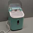 Nugget Ice Makers Countertop, Pellet Ice Machine with Self-Cleaning Function, Nugget Ice Machine Produces 33 lbs of Chewable Ice in 24 Hours, Sonic Ice Maker Perfect for Home Kitchens Party Camping (Green)