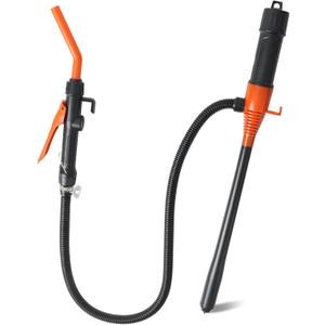 Portable Fuel Transfer Pump, 2.6GPM Battery Powered Fluid Siphon Pump with Adjustable Flow Nozzle - Universal for Gasoline, Diesel, Water Transfer, Battery Gas Pump for Mechanic,Home,Outdoor Use (Black&Orange)
