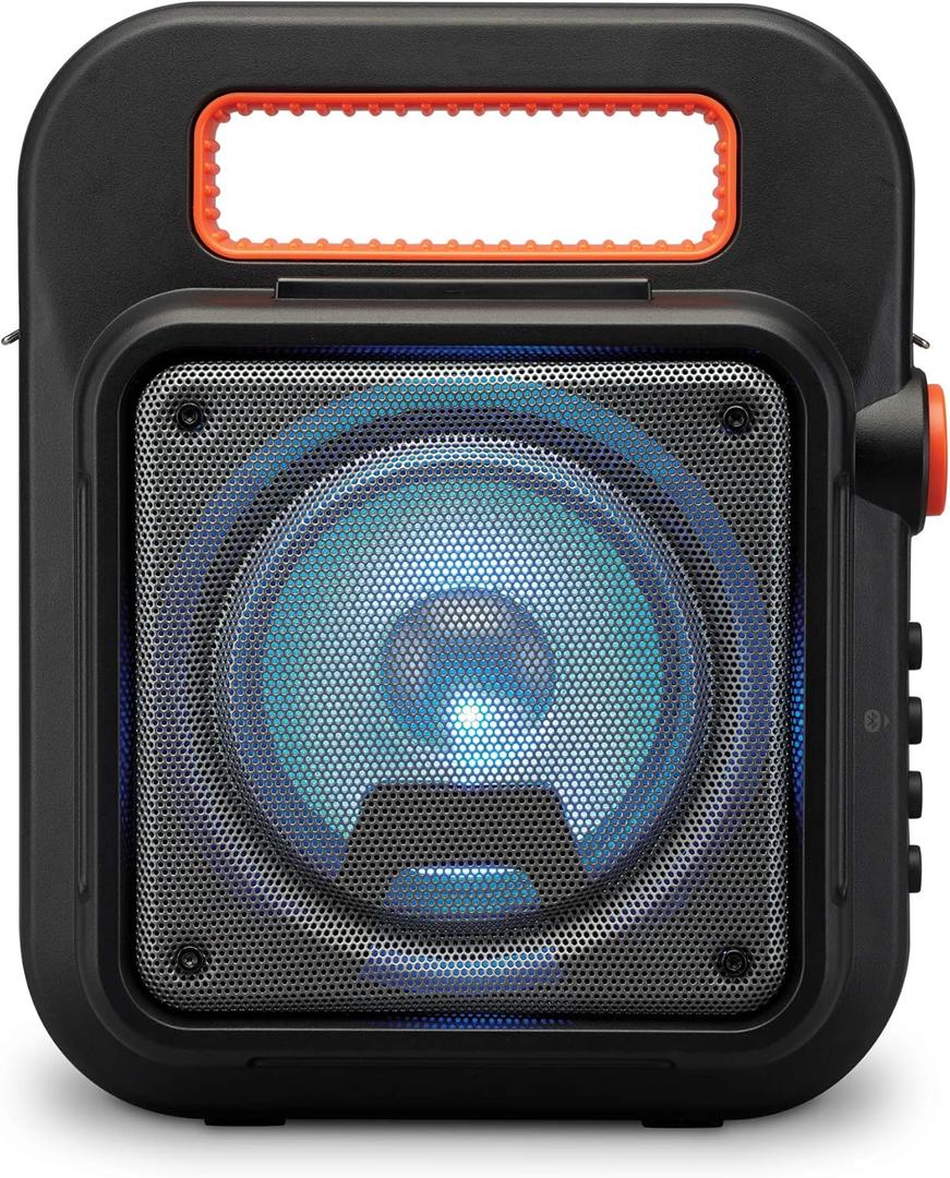 iLive Electronics ISB309B Wireless Tailgate Party Speaker, with LED Light Effects and Built-in Rechargeable Battery, Black