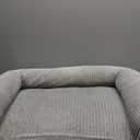 FUKUMARU Dog Couch Bed, Corduroy Cozy Cat Bed for Indoor Cats with Washable Cover, 28in Waterproof Orthopedic Dog Beds Sofa for Small Dogs and Large Cats, Cute Warm Cotton Pet Sofa, Grey (28.3"Lx20.5"Wx9"Th)