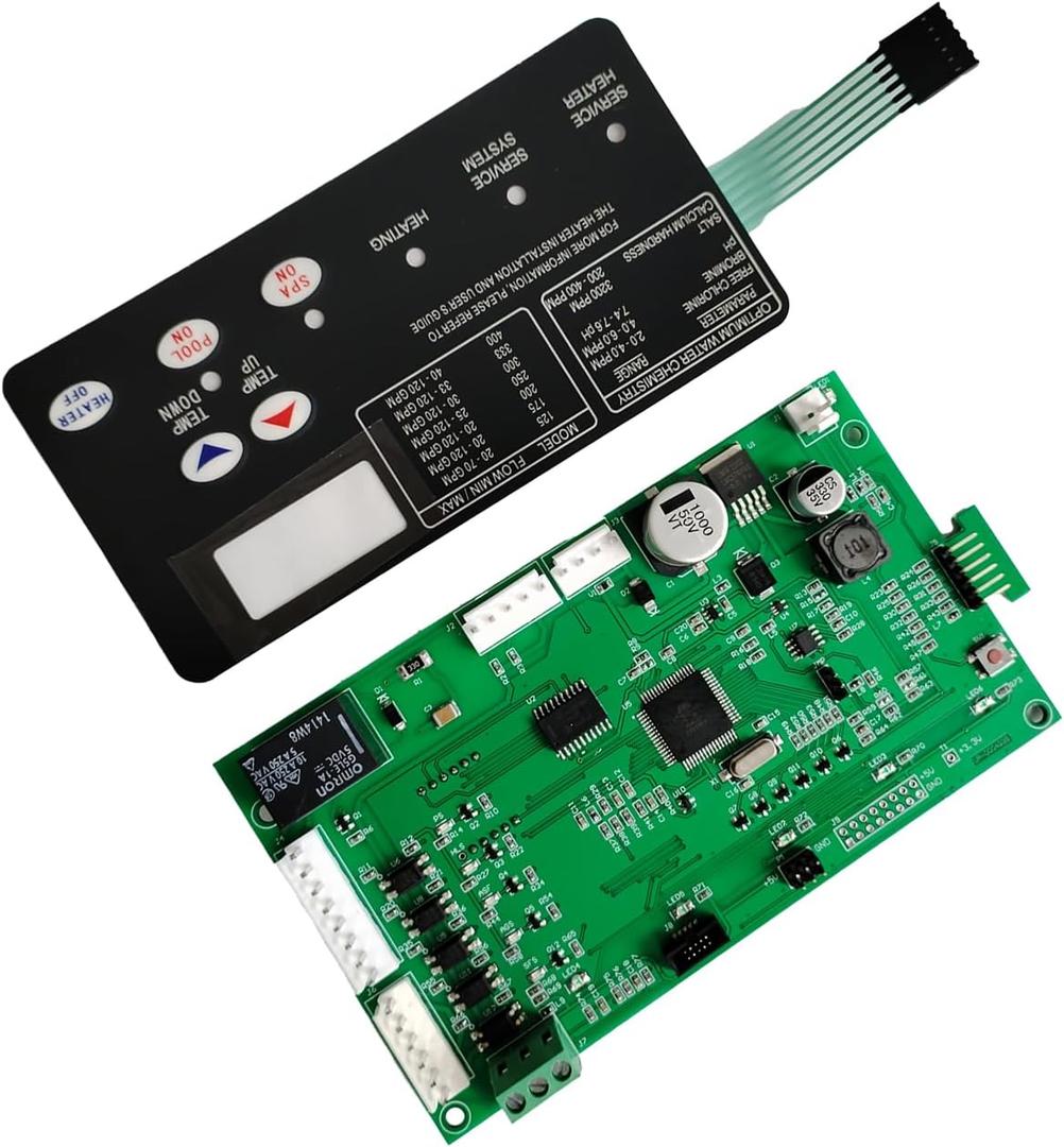 42002-0007s, 461105 Upgraded Control Board kit for Pool Heater, with 472610Z Switch Pad for Pentair Mastertemp Sta-Rite Max-E-Therm NA & LP Series Pool/Spa Heater Replace