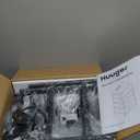 Huuger Nightstand with Charging Station, 27.6 Inch End Table Bedside Table with USB Ports and Outlets, Fabric Drawers, Night Stand for Bedroom, Rustic Brown and Black