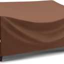 Arcedo Patio Sofa Cover, Waterproof Outdoor 3 Seater Couch Cover, Heavy Duty Durable Windproof Patio Furniture Sectional Protector, 90W x 34D x 32 H Inch, Brown