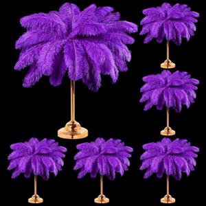 80 Pcs Large Natural Ostrich Feathers Plumes 14-16 Inch Bulk for DIY Crafts Wedding Party Centerpiece Vase (Purple)