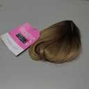 Ms Taj Hair Topper 12 Inch Hair Toppers for Women with Thinning Hair 6.5"x6.5" Large Base Synthetic Hair Topper with Bangs Fiber Wiglets Ladies Toppers Hair Pieces for Women-Ombre Dark Blonde