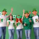 24Pcs St. Patrick's Day Mask Crafts Kit, Leprechaun Paper Hat Masks Decorations, Leprechaun Cutouts for Saint Patrick Day Classroom Office Irish Party Supplies Bulletin Boards Lockers Decor