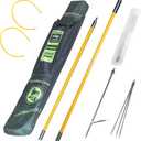 Hawaiian Sling Fishing Spear 7ft Fiberglass Travel Pole Spear 3 Prong Sling Spear Fishing Equipment Snorkeling Scuba Diving Gear Polespears Harpoon for Fishing Kayak, Spearfishing, Freediving