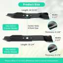 IDEASURE 942-04125 & 942-04124 Lawn Mower Blades Kit for 46" Deck, Compatible with Cub Cad et i1046 LT1045 LT1046 Toro MTD Troy-Bilt, Replaces 742-04124, 742-04125, 742-0612, 942-0612, 3 Pack