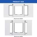 Full-Size Cat Door for Window Weatherproof,Fits 24"-28" Width Windows,Quick Install with No Damage,4 Locking Mechanisms,Magnetic Closure Cat Window Door,Aluminum Frame Pet Door for Window, 23-28 inches