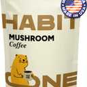 Mushroom Coffee Made in USA - 10 in 1 Blend - Great Taste - Smooth Energy - No Bloating with Lions Mane, Cordyceps, Reishi, Chaga - Adaptogens & Nootropics 30 Servings, BBD: APR 2027