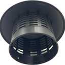 4" Black Round Chimney Cap with Cone Top Stainless Steel Fireplace Chimney Cover Rain Caps for Outside