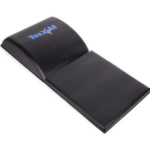 Yes4All Ab Exercise Mat Tailbone & No Tailbone, Foldable Abdominal Sit Up Support Pad, Abs Workout Equipment for Core Training and Lower Back (B1. Black)
