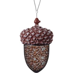 KALLAK Hanging Acon Metal Bird Feeder Outdoor Decoration, Sunflower Seed and Peanut Bird Feeder for Woodpeckers, Titmice, Nuthatches, Chickadees, Jays and More