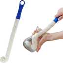 Long Bottle Brush Cleaner for Decanters & Water Bottles  16 Flexible Foam Washing Wand for Vases, Tumblers, Baby Bottles, and Glassware [NOT for Wine Bottles]