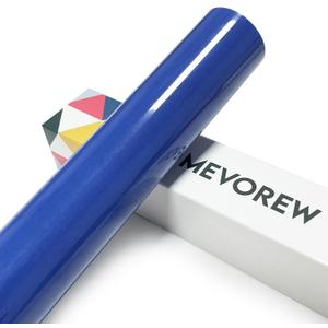 Blue Flocked HTV Heat Transfer Vinyl 12" x 6Ft Flock HTV Vinyl Roll for T-Shirts, Flocked Iron on Vinyl for Cricut & Heat Press Machine- Easy to Cut & Weed (Blue)