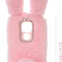 Mikikit Protective Phone Case for G Play 6.65 Inch Lightweight Fluffy Bunny Soft Cover Scratch Resistant Smartphone Shell Cute Animal Design (Pink)