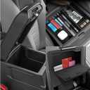 YOJOJOCO 2PCS Center Console Organizer Compatible with Toyota Tacoma 2024 2025 2026 Accessories Armrest Hidden Secondary Storage Box Handrail Platform Storage