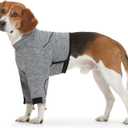 ROZKITCH Dog Body Suit After Surgery, Dog Surgical Suit Medical Pet Shirts Dog Surgery Recovery Sleeves to Stop Licking Wound Grey L