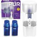 PUR XL 44-Cup Water Filter Dispenser with 2 Genuine PUR Filters, 44-Cup Capacity, 2-in-1 Powerful, Faster Filtration, Dishwasher Safe, (PDI4000Z)