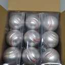 Leitee 18 Pcs Christmas Plastic Baseball 2.36 Inch Xmas Tree Ornaments with Hanging Loop Sports Theme Decorative Hanging Ornaments for Holiday Party Christmas Tree Home