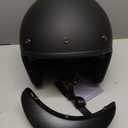 3/4 Open Face Retro Motorcycle Helmet Vespa Helmet Vintage Helmet for Vespa Motorbike Casco, Moped, Cruiser, Bobber, and Chopper - DOT Approved (XX-Large, Matte Black)