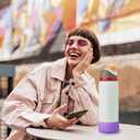 3 x yoelike Grid Silicone Boot for Owala Water Bottle, Anti-Slip Protective Sleeve for FreeSip/Twist/Flip, Bottom Bumper Cover for Watter Bottle Accessories (40 Ounces, Diamond - purple)