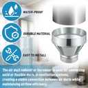7 Inch to 4 Inch Duct Reducer Increaser Galvanized Steel Air Duct Adapter Round Crimped Pipe Connector Fitting Coupling for HVAC Ventilation Systems