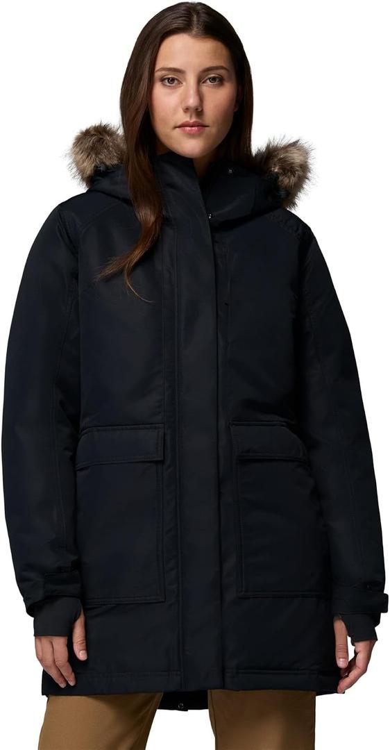 Columbia Womens Little Si II Insulated Parka, Black, Medium