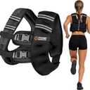 POWER GUIDANCE Weighted Vest for Men & Women with Reflective Stripes,Adjustable Workout Vest for Running, Jogging, Walking & Strength Training, Comfortable Rucking Weight Vest (15lbs)