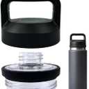 Replacement for YETI Lid Chug Cap Rambler Bottle, Screw Top Lid Replacement Fits for 18oz/ 26oz/ 36oz/ 64oz Cap Cover Water Bottle Parts Accessorie