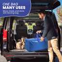 Extra Large Moving Bags - 6-Pack Heavy Duty Storage Duffel - Sturdy Backpack Straps Handles, Zippers - Reusable Moving Storage Bags for Clothes - Folding Collapsible Storage Tote Bag Set  Blue