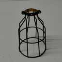 Newhouse Lighting WLG1B Ca Metal Guard for Ceiling Fan, Pendant String Light and Vintage Lamp Shades/Cover, Industrial Wire Fixture Iron Bird Cage, 1 Count (Pack of 1), Black