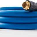 BLENDLITE 5/8" Hot/Cold Water Hose 15ft, -50 To 190 Heavy Duty,Flexible,Burst 600 Psi 3/4" Brass Fittings with Swivel Grip Handle for Outdoor,Yard, Farm, Blue