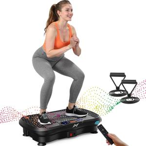 AXV Vibration Plate Exercise Machine Fitness Platform Body Vibrating Board
Powerful 200W Oscillating 120 Level Curved Design Shake Plate for Lymphatic Drainage Recovery Whole Body Toning With Handles