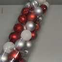 Amooca 45pc 2.36'' Christmas Ball Ornaments Xmas Tree Hanging Decoration for Festival Party Home Holiday Wedding Decors Shatterproof Plastic Balls Red & Silver & White